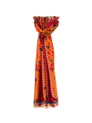 WOMEN'S SCARF - ORANGE LUMBERJACK - A813