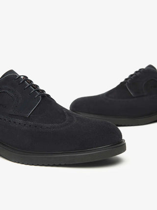 MEN'S LACE-UP SHOES - BLACK GIARDINI BLUE - I500840U 3