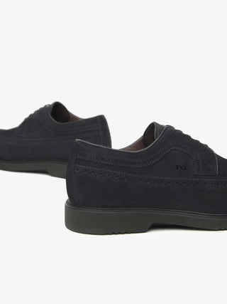 MEN'S LACE-UP SHOES - BLACK GIARDINI BLUE - I500840U 4