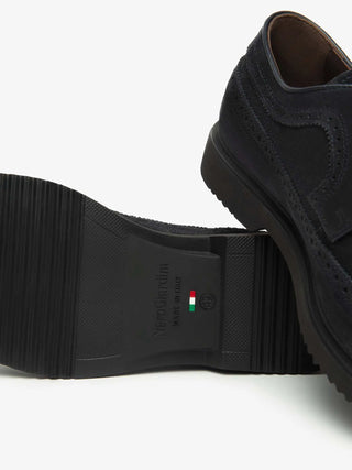 MEN'S LACE-UP SHOES - BLACK GIARDINI BLUE - I500840U 5