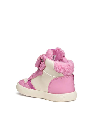 GIRLS' SNEAKERS - GEOX PINK-WHITE - B561ME 0BCBH 3