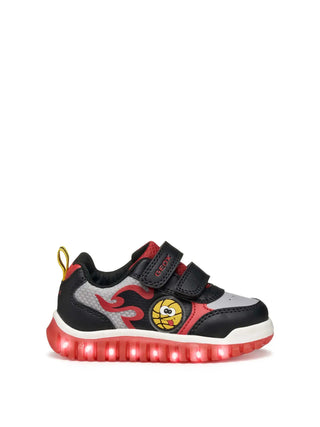 CHILDREN'S SNEAKERS - GEOX BLACK-RED - B565ZA 0BC14 2