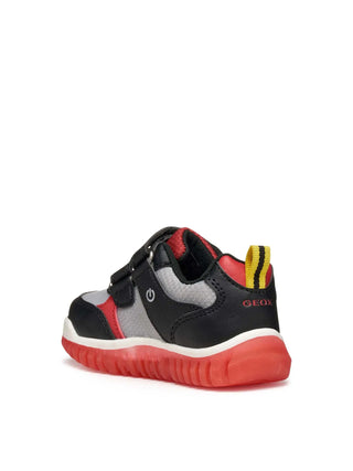 CHILDREN'S SNEAKERS - GEOX BLACK-RED - B565ZA 0BC14 4