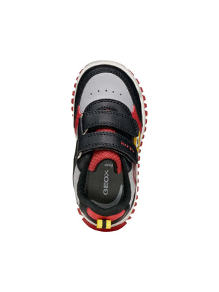 CHILDREN'S SNEAKERS - GEOX BLACK-RED - B565ZA 0BC14 6