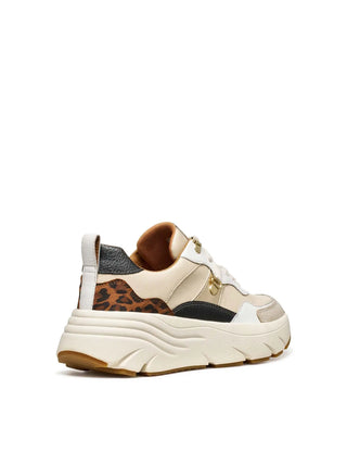 WOMEN'S SNEAKERS - GEOX BEIGE-COGNAC - D36UFE 05485 4