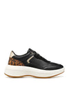 WOMEN'S SNEAKERS - GEOX BLACK-COGNAC - D46WTB 0BCPZ 1