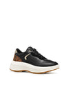 WOMEN'S SNEAKERS - GEOX BLACK-COGNAC - D46WTB 0BCPZ 2