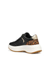 WOMEN'S SNEAKERS - GEOX BLACK-COGNAC - D46WTB 0BCPZ 3