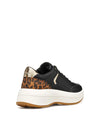 WOMEN'S SNEAKERS - GEOX BLACK-COGNAC - D46WTB 0BCPZ 4