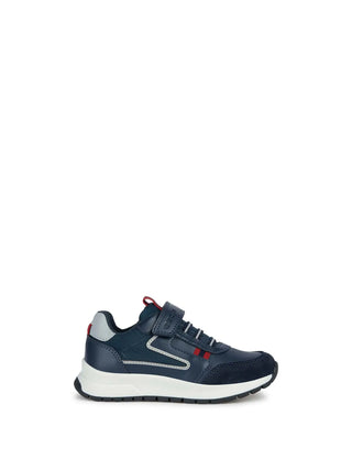 BOY'S SNEAKERS - GEOX NAVY-RED - J36GMA 054FU