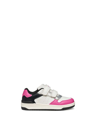 GIRL'S SNEAKERS - GEOX WHITE-FUCHSIA - J45HXB 000BC