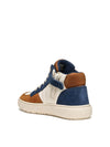 BOY'S SNEAKERS - GEOX IVORY-BROWN - J46LDC 05422 3