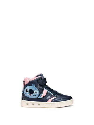 GIRL'S SNEAKERS - GEOX NAVY-PINK - J568WH 0BCKN