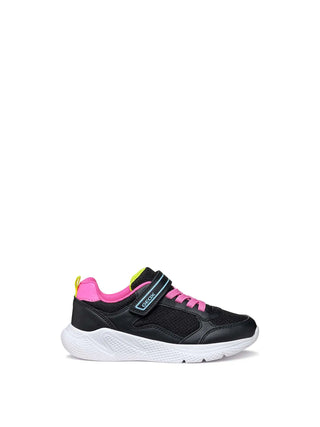 GIRL'S SNEAKERS - GEOX BLACK-FUCHSIA - J56FWA 0BC14