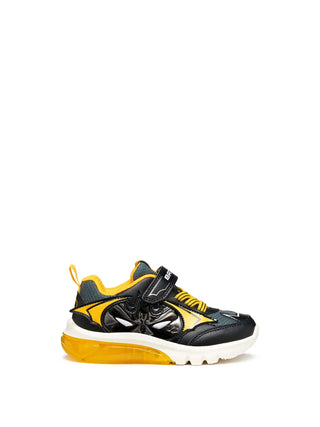 BOY'S SNEAKERS - GEOX BLACK-YELLOW - J56LBC 0BC14