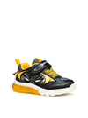 BOY'S SNEAKERS - GEOX BLACK-YELLOW - J56LBC 0BC14 3