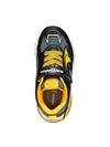 BOY'S SNEAKERS - GEOX BLACK-YELLOW - J56LBC 0BC14 6