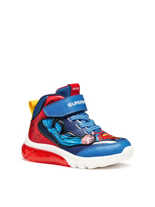 BOY'S SNEAKERS - GEOX BLUE-RED - J56LBF 0BC14 3