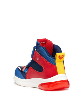 BOY'S SNEAKERS - GEOX BLUE-RED - J56LBF 0BC14 4