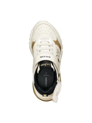 BOY'S SNEAKERS - GEOX IVORY-PLATINUM - J56LPA 0BCKN 6