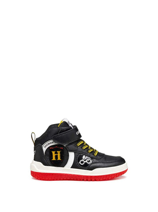 BOY'S SNEAKERS - GEOX BLACK-RED - J56MCD 054FU
