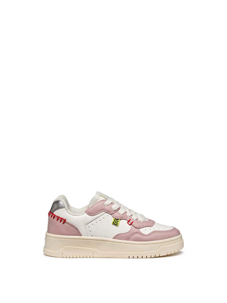 GIRL'S SNEAKERS - GEOX WHITE-PINK - J56NLC 000BC
