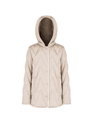 WOMEN'S DOWN JACKET - GEOX BEIGE - W5626D T3210
