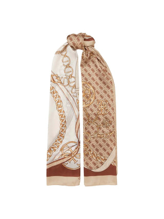 WOMEN'S SCARF - GUESS BROWN - AW5339 POL03