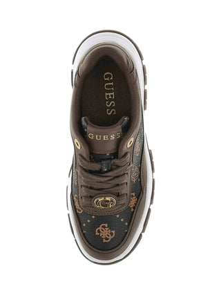 WOMEN'S SNEAKERS - GUESS BROWN - FLFBRT PEL12 4