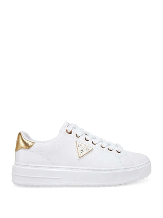 WOMEN'S SNEAKERS - GUESS WHITE-GOLD - FLJD12 LEA12