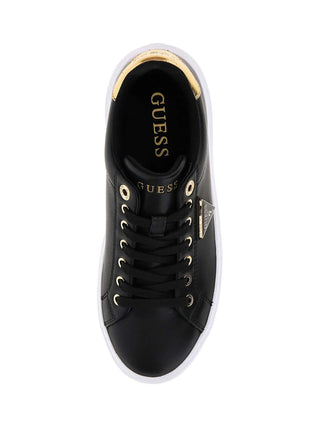 WOMEN'S SNEAKERS - GUESS BLACK-GOLD - FLJD12 LEA12 4