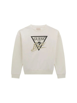 GIRL'S SWEATSHIRT - GUESS KIDS WHITE - J5BQ04 KAV34