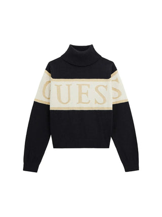 GIRL'S SWEATER - GUESS KIDS BLACK - J5BR04 Z3IF0