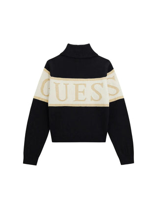 GIRL'S SWEATER - GUESS KIDS BLACK - J5BR04 Z3IF0 2