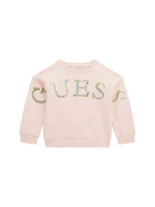 GIRLS' SWEATSHIRT - GUESS KIDS PINK - K5BQ04 KAD74