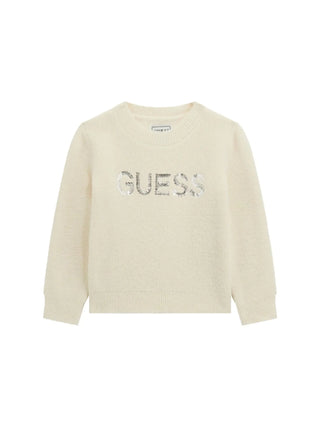 GIRLS' SWEATER - GUESS KIDS WHITE - K5BR00 Z3220