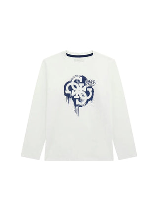 BOY'S T-SHIRT - GUESS KIDS WHITE - L5BI01 I3Z14