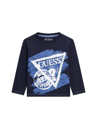 CHILD'S T-SHIRT - GUESS KIDS BLUE - N5BI17 I3Z14