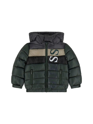 GUESS KIDS GRAY-GREEN JACKET - N5BL09 WEGY0