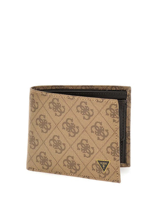 MEN'S WALLET - GUESS BEIGE-BROWN - SMVELE LEA20