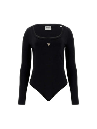 WOMEN'S BODYSUIT - GUESS ATHLEISURE BLACK - V4YP07 J1314