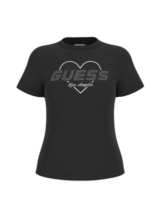 WOMEN'S T-SHIRT - GUESS ATHLEISURE BLACK - V5GI10 K9RM1