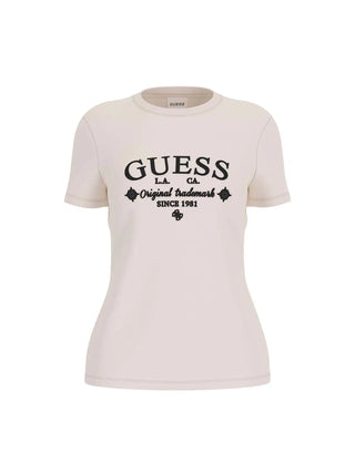 WOMEN'S T-SHIRT - GUESS ATHLEISURE WHITE - V5YI03 I3Z14