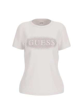 WOMEN'S T-SHIRT - GUESS ATHLEISURE WHITE - V5YI08 J1314
