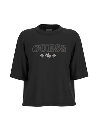 WOMEN'S T-SHIRT - GUESS ATHLEISURE BLACK - V5YI11 I3Z14