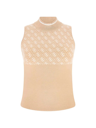 WOMEN'S TOP - GUESS APPAREL CREAM - W3YR26 Z37K0