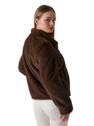 WOMEN'S JACKET - GUESS APPAREL BROWN - W5BL64 W3920 2