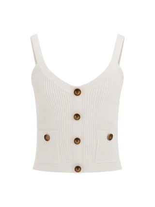 WOMEN'S TOP - GUESS APPAREL CREAM - W5YR10 Z0130