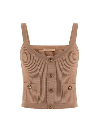 WOMEN'S TOP - GUESS APPAREL SAND - W5YR10 Z0130