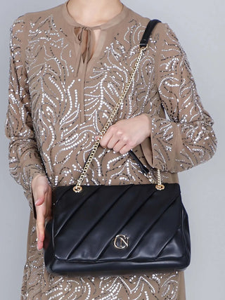 WOMEN'S SHOULDER BAG - CAFE NOIR BLACK - C3WD0909 4